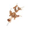 Parrot Toys Wood Blocks Bird Toys Reduce Anxiety Exercise Beak Bird Chew Toys with Movable Hooks