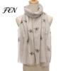 Fashionable Neck Decoration for Women Lightweight Scarf Women, Cute Bee Pattern Scarf, Stylish Accessory Soft Long Thin Shawl Wrap Vacation,