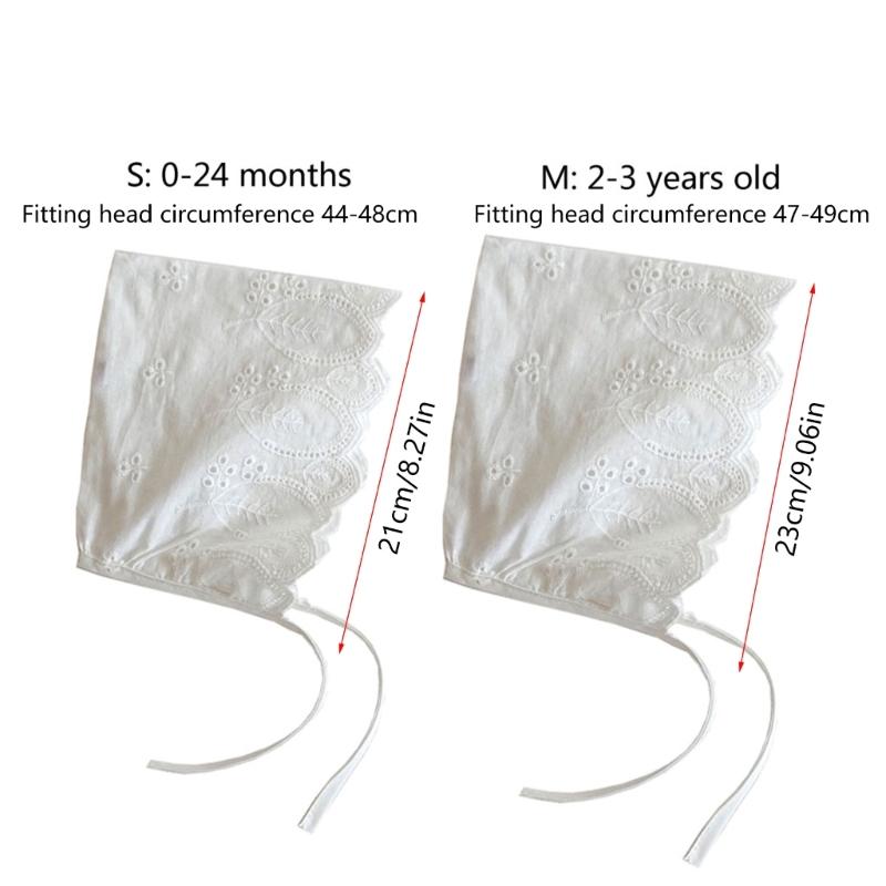 Cotton Flower Ruffle Baby Hat Princess Summer Newborn Baby Girl Bonnet Cap Solid Color Breathable Infant Sun-proof Hat