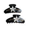 1pc Wisteria Classic Hair Volume, Elegant Large Size with Diamond Inlay, Women's French Luxury Style, Shark Clip, Hairpin