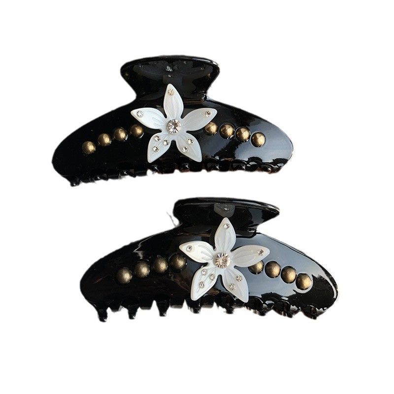 1pc Wisteria Classic Hair Volume, Elegant Large Size with Diamond Inlay, Women's French Luxury Style, Shark Clip, Hairpin