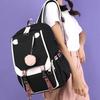 Universal Sport School Backpack with Keychain and USB Black School