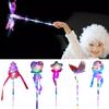 Led Up Light Sticks Toy Christmas Tree Pentagram Princess Flash Wand Prop Party