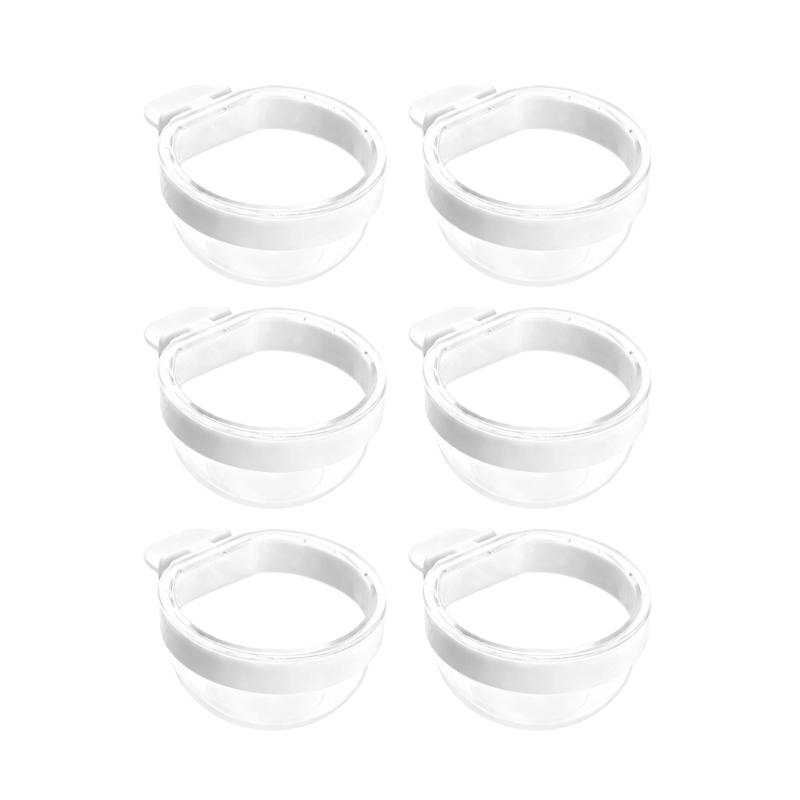 Set of 6 Clear Plastic Bird Cage Feeder Dish For Parakeets Cockatiels Easy To Clean Food Water Dispenser Pet Accessories