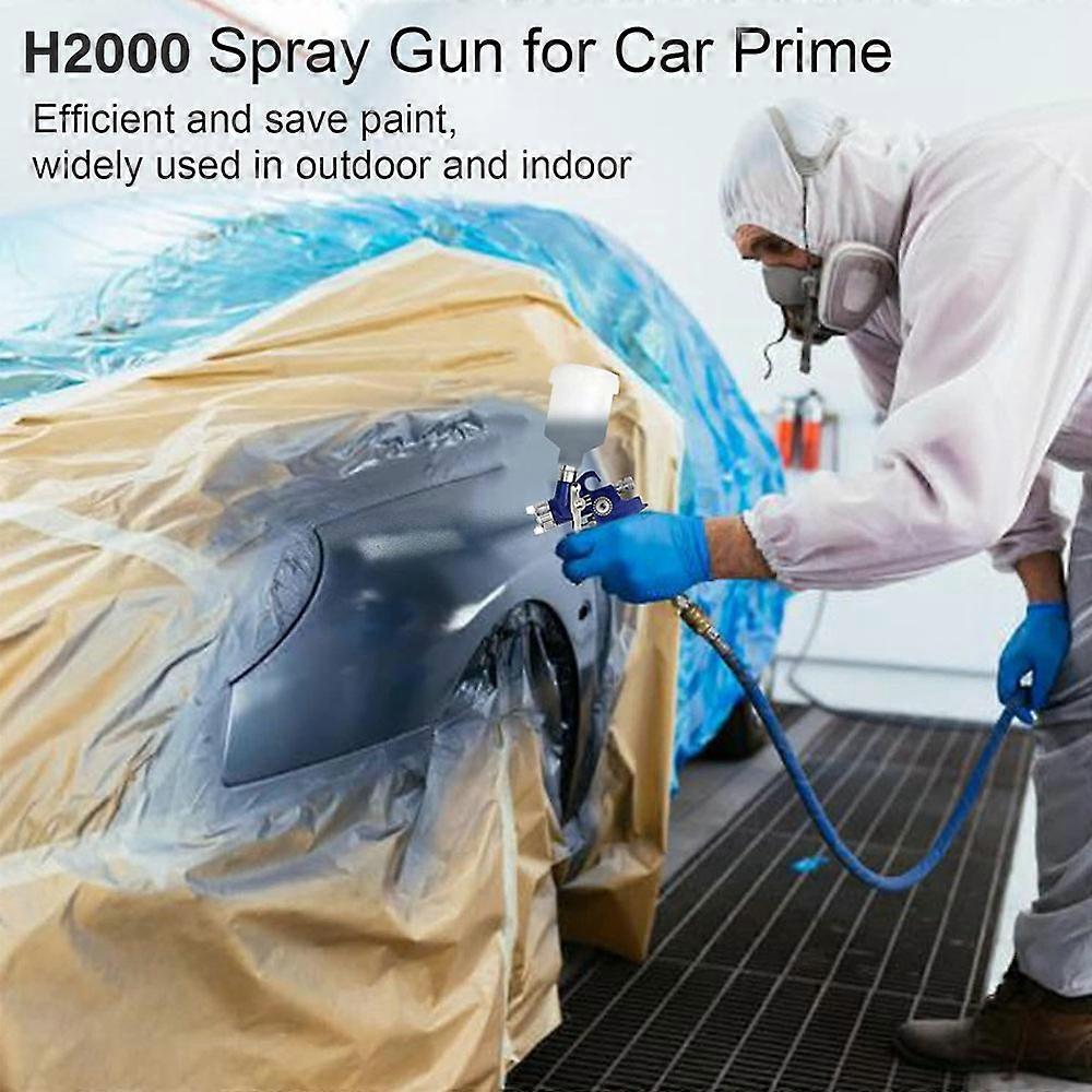 Mini Pneumatic Spray Gun H-2000 Professional 0.8/1.0mm Nozzle 125ml For Car Painting Repair Pneumatic Spray Gun