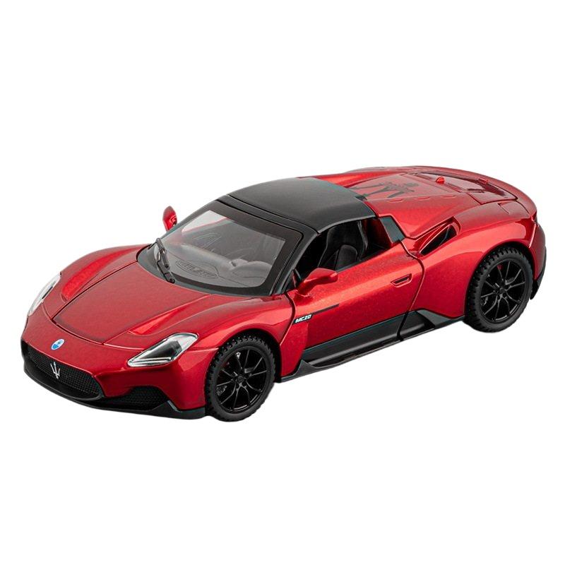 1/32 Maseratis MC20 Cabrio Coupe Alloy Sports Car Model Diecast Metal Track Racing Vehicles Car Model Sound and Light Kids Gifts