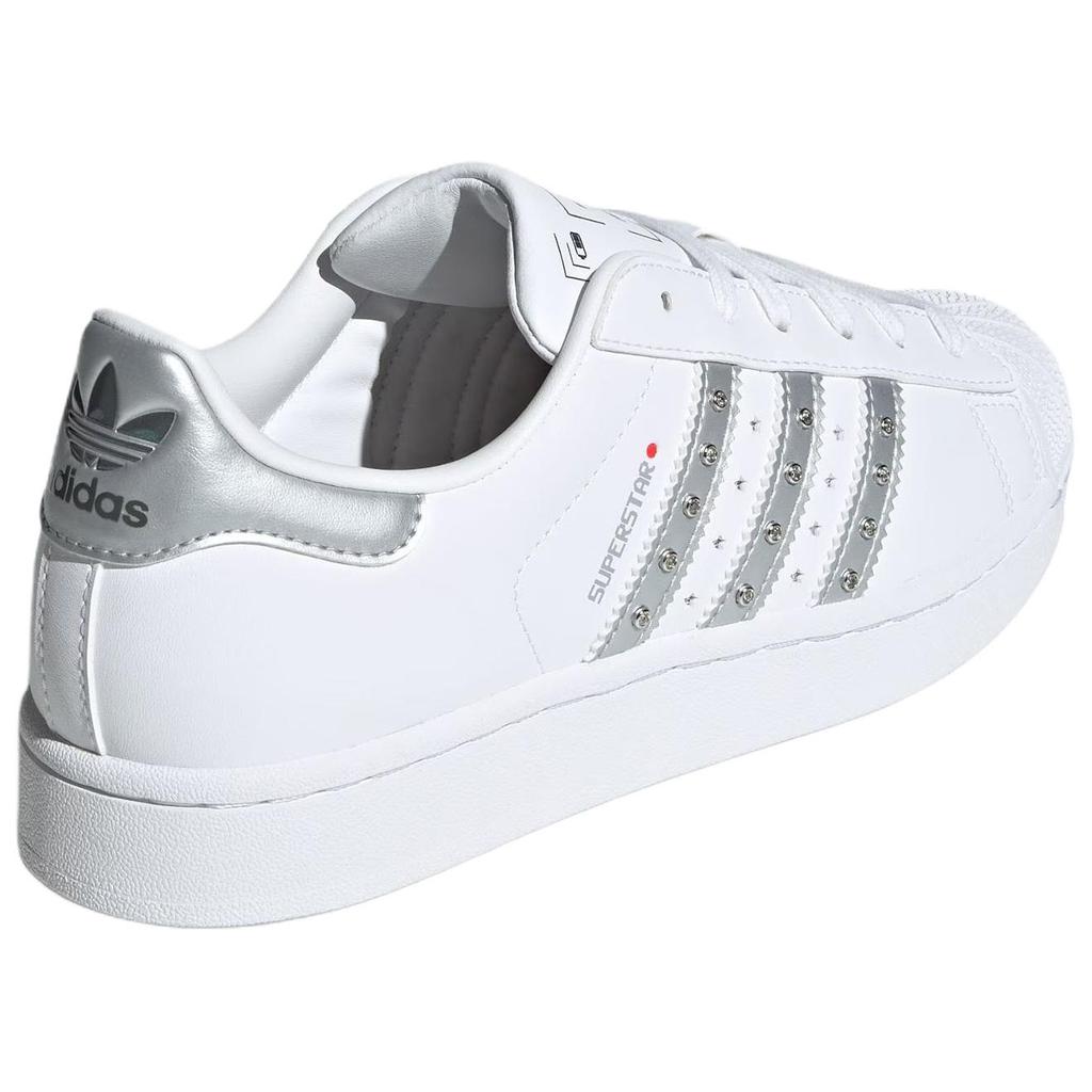 Adidas Originals Superstar 2 Leather Versatile Comfortable Durable Low-Top Skate Shoes Women Sneakers White JR4505