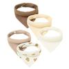 5Pcs Feeding Drool Bibs Cotton Accessories Newborn Solid Color Button Soft Towel Baby Bibs