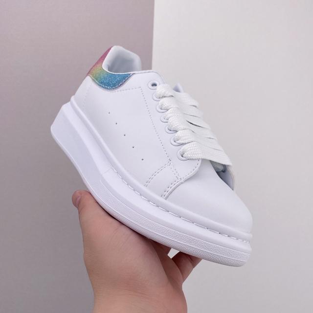 White Sneakers for Women Men Genuine Leather Fashion Ladies Casual Versatile Thick Sole Trainers Shoes