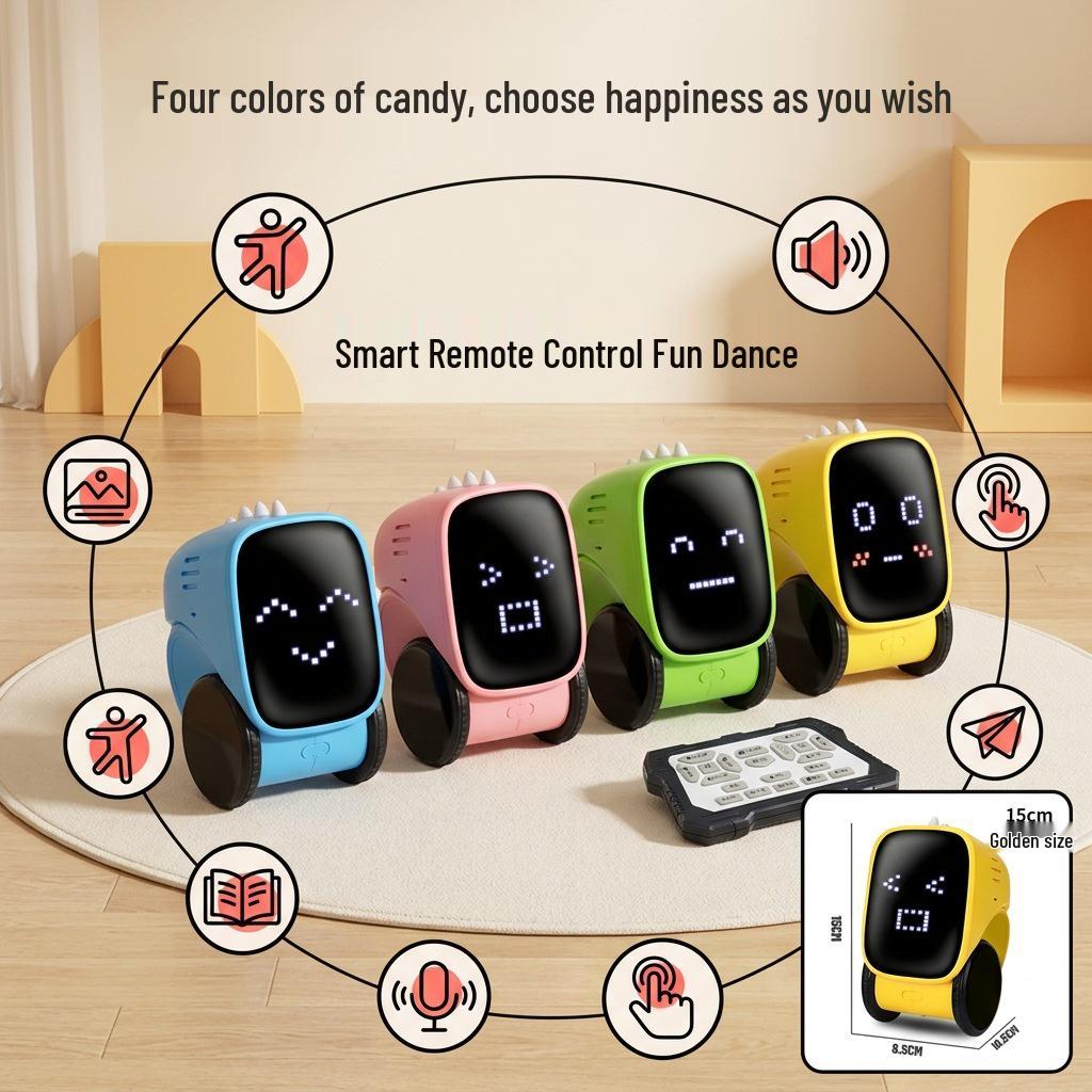 LED Eye-Protective Remote Control Smart Robot - Touch-Sensing Early Education Story Machine for Kids