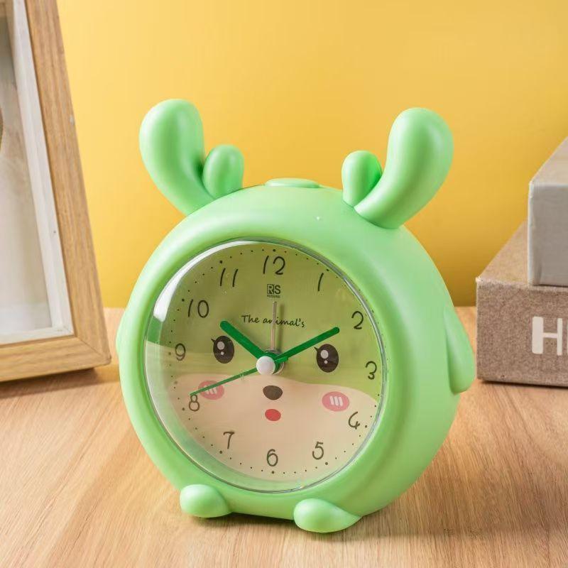 Student Small Alarm Clock Lazy Wake Up Music Multifunctional Children's Animal Clock Bedroom Silent Fashion Cute Seat Clock