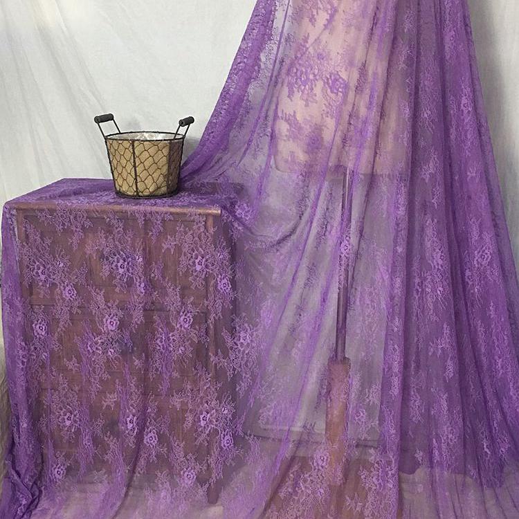 3 Meters Eyelash Lace Trim, Sewing Colorful Eyelash Lace Fabric Floral Mesh Underwear Lingerie Fabric, Wide 150cm