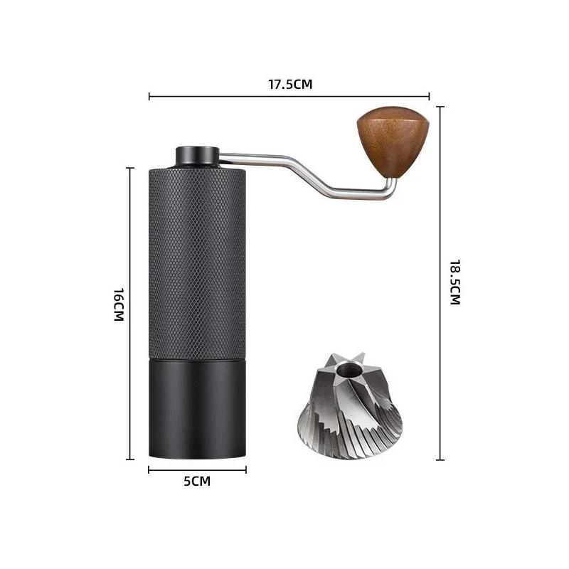 Adjustable Coffee Bean Grinder Manual Coffee Grinder Diamond Grinder CNC Stainless Steel Core Lengthened Handle Double Bearing