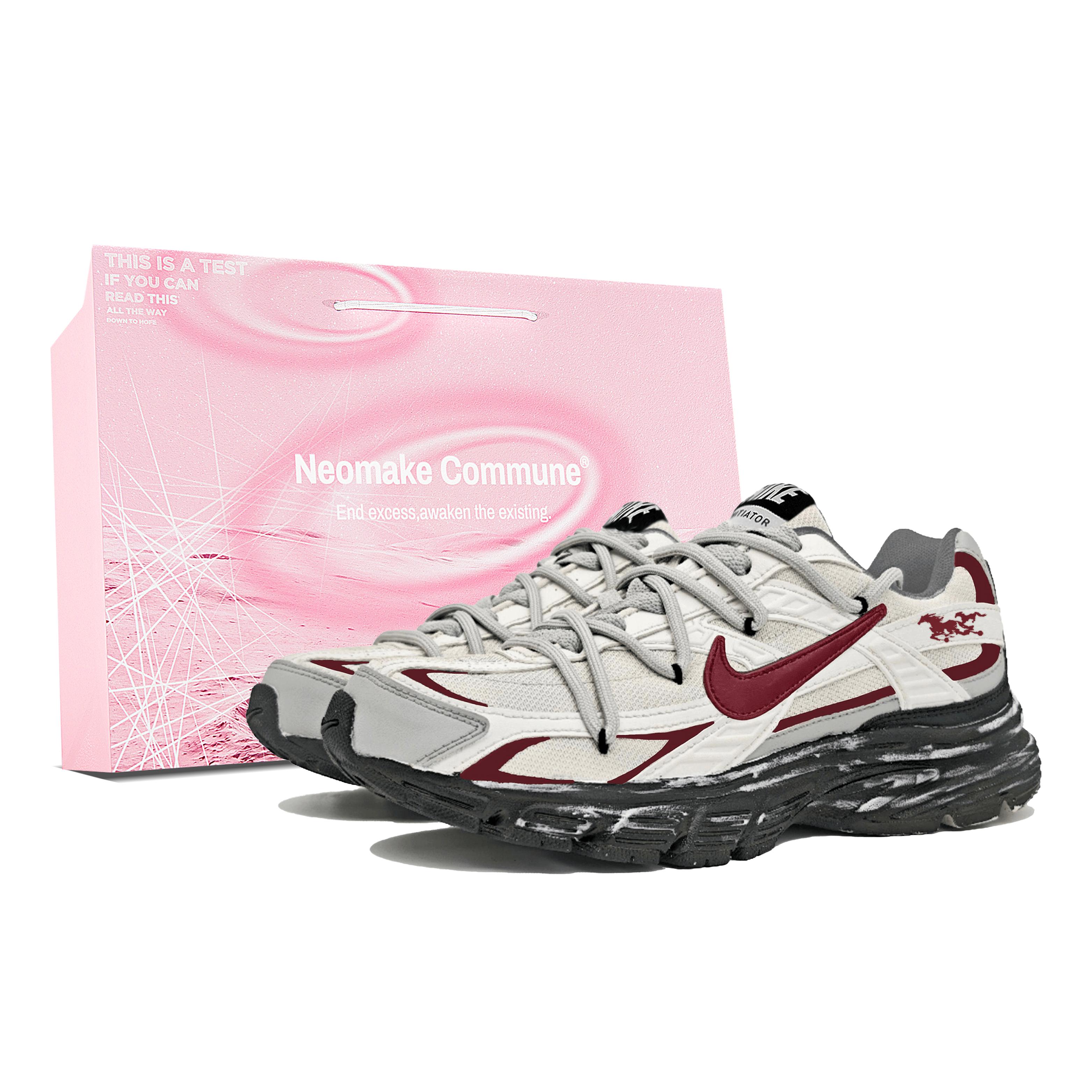 

Nike Initiator Cushioning Abrasion Resistant Breathable Low top Running Shoes Unisex Red White Black 394055-100(Team537-LD) 36