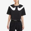 Nike Sportswear Swoosh Logo Crop Top T-Shirt Women Tops Black DD5591-010