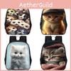Charming Cat 15-inch School Bag Large Capacity Lightweight Oxford Fabric