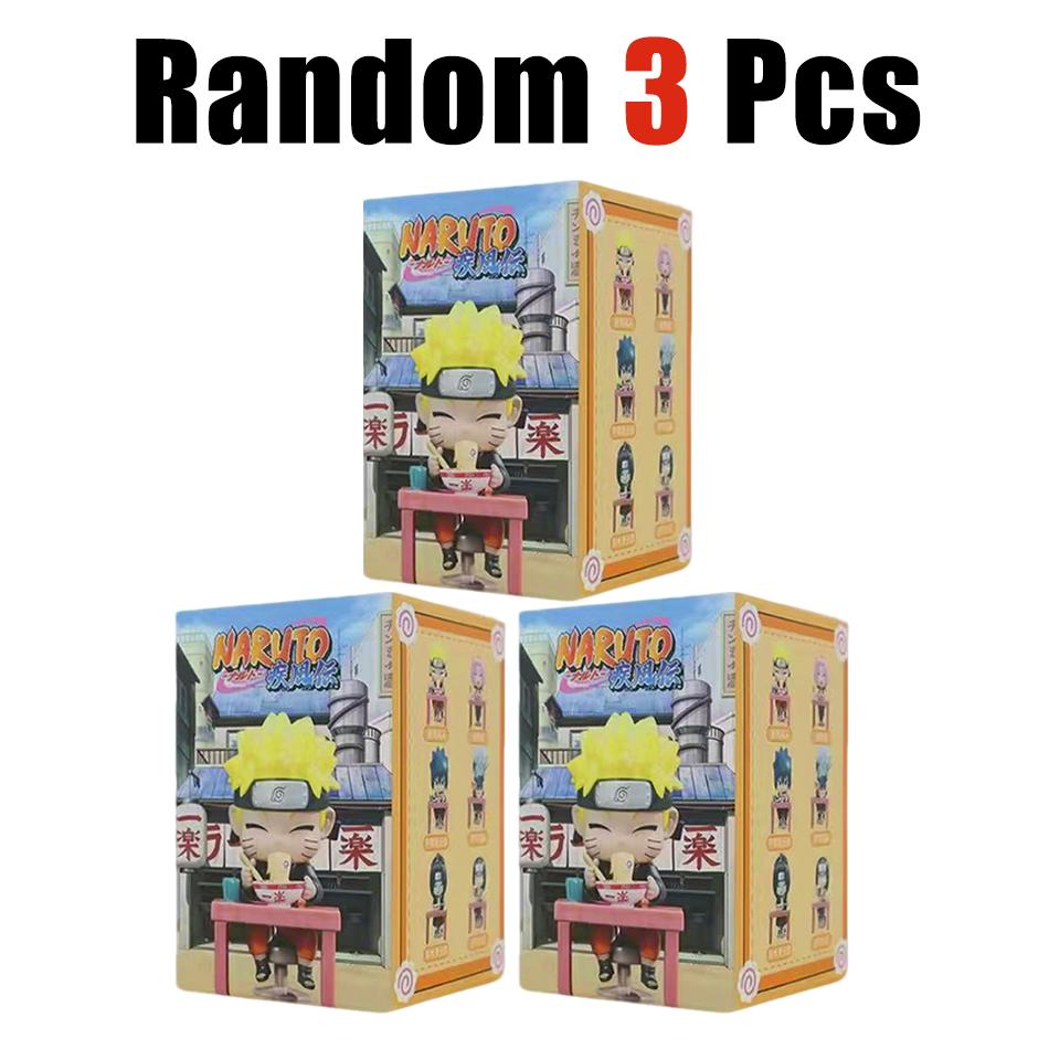 Naruto Shippuden Ramen Theme Series - Chibi Mini PVC Anime Figures - Sasuke Uchiha & Naruto Toy Gifts