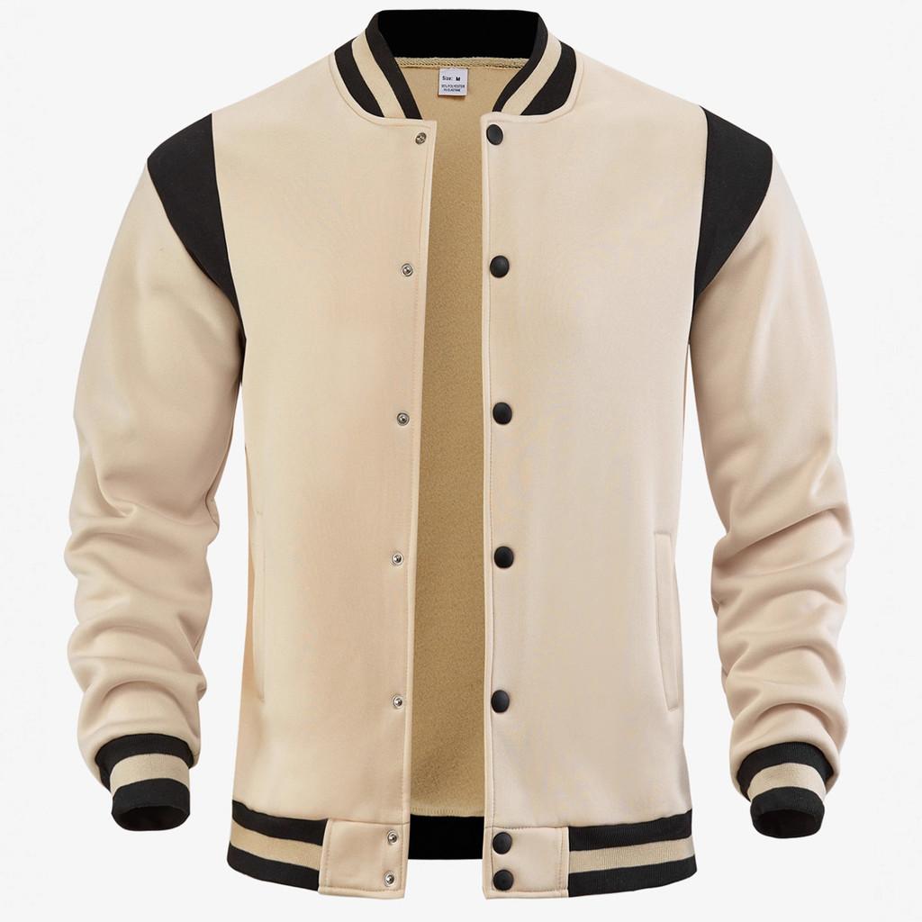 American West Coast Mens Casual Bomber Jacket With Padded Splice For Streetwear Style