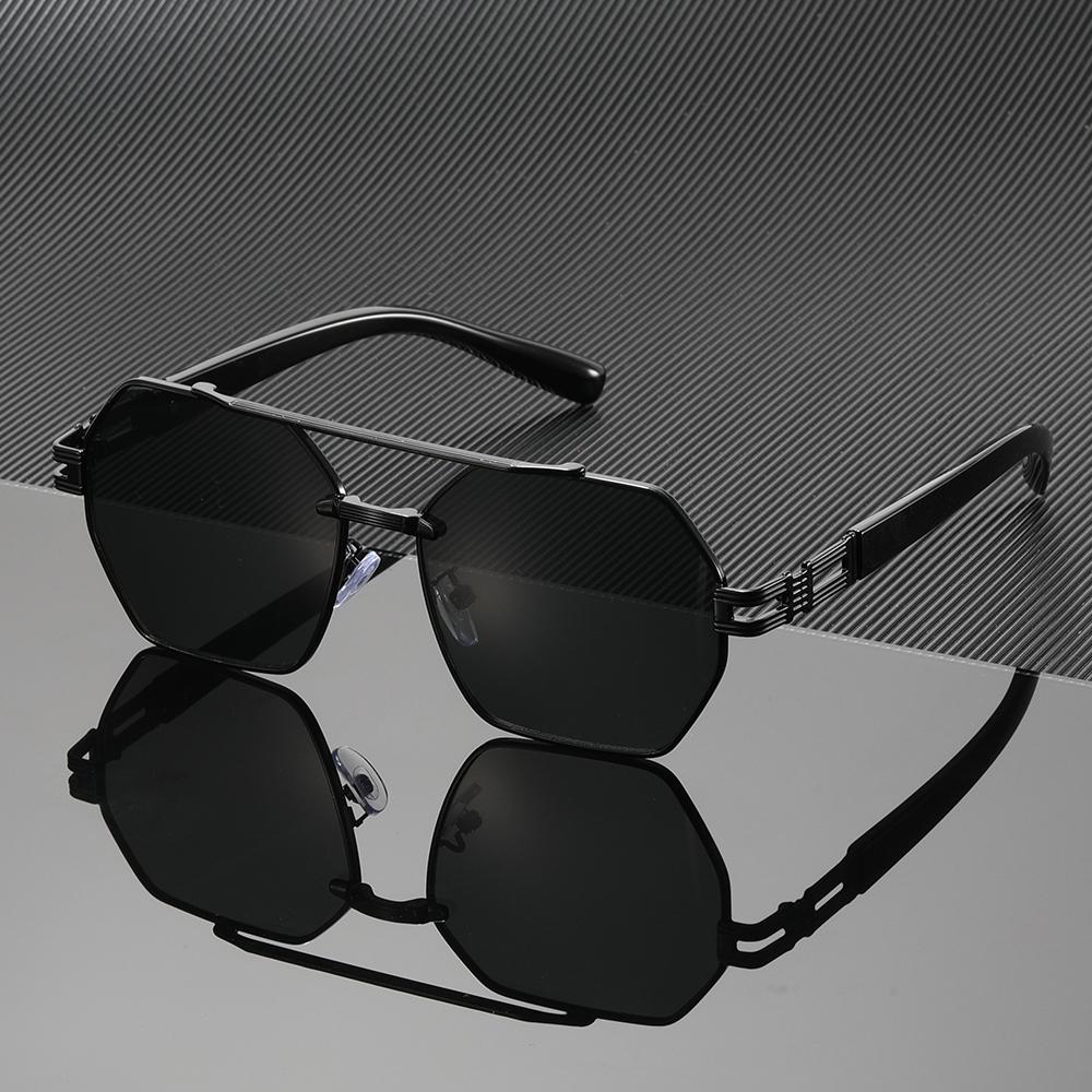 1PC Men's Sunglasses, Women's Sunglasses with Trendy Polygonal Metal Frames