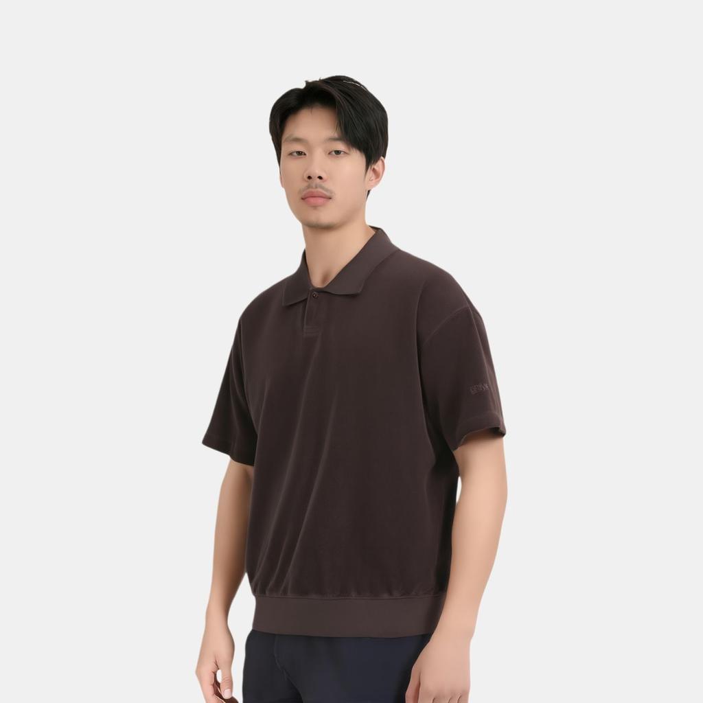 Fear of God Essentials SS23 Short Sleeve Terry Polo Men Tops Plum FOG-SS23-341