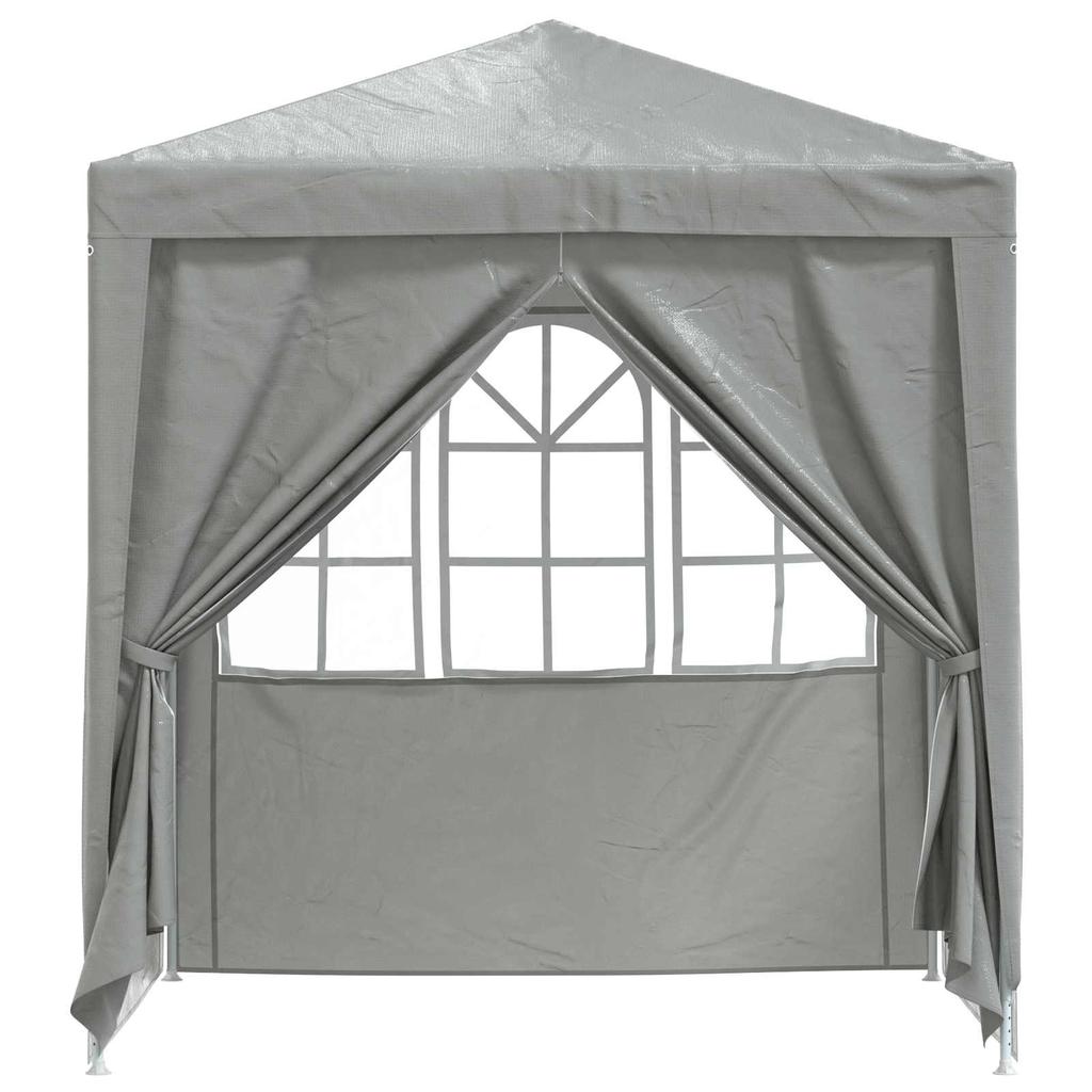 Party Tent Light Gray 200 X 200 X 240 Cm PE and Steel