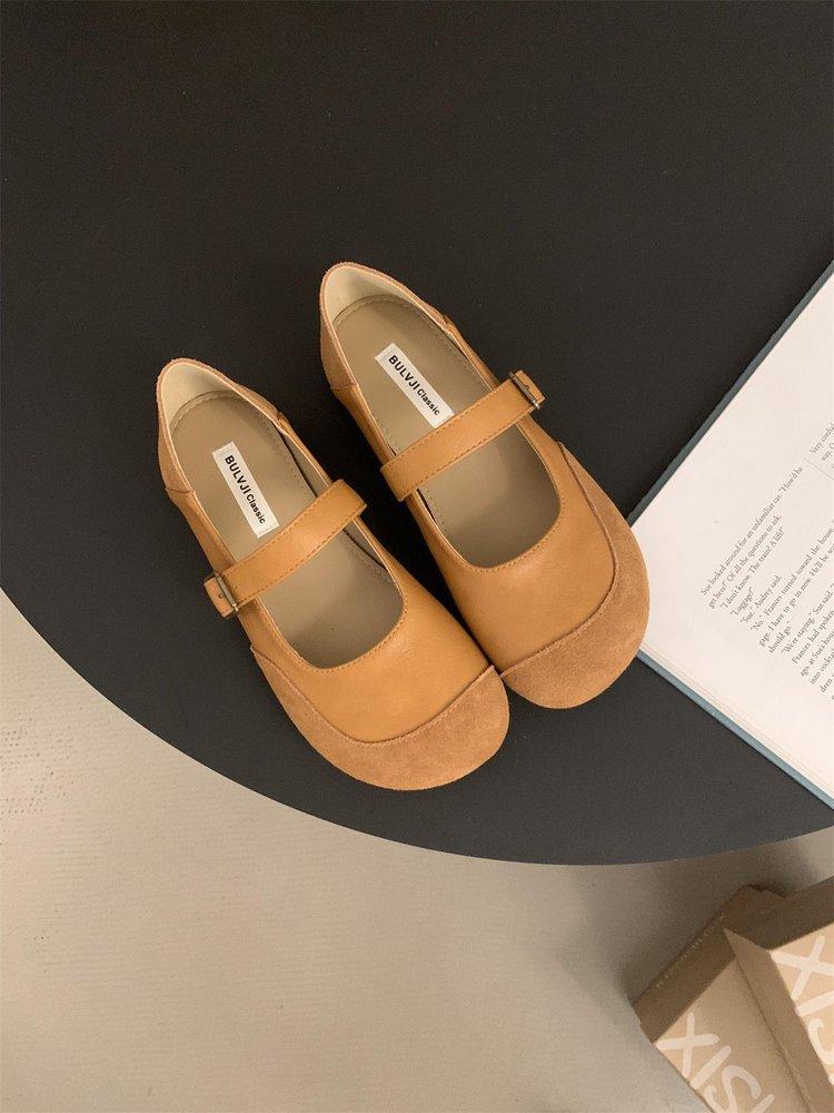 

Туфли Мэри Джейн в стиле мори ретро с круглым носком, женские, 2024 год, новые, с открытым верхом, из замши, с ремешком с пряжкой, для ношения с юбкой 35 коричневый