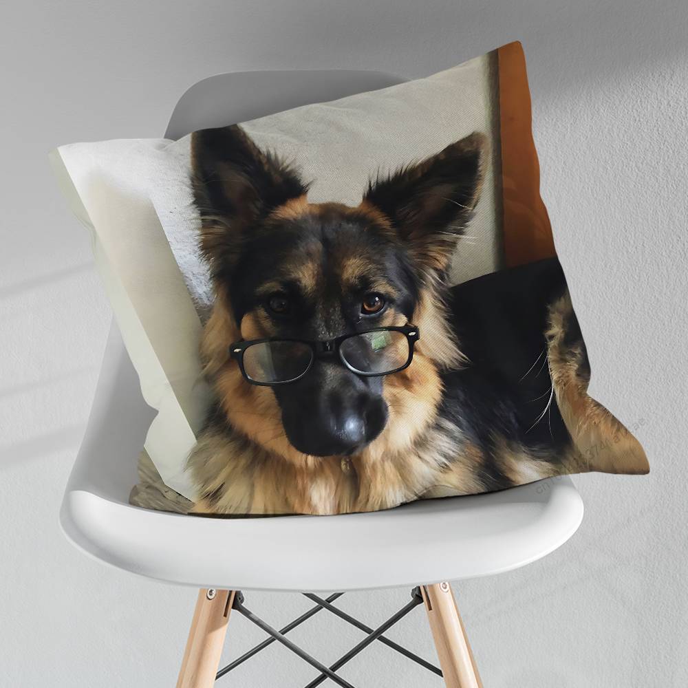 German Shepherd Dogs Various Sizes Square Pillow Case For Car Home Bedchamber Decor Birthday Gift