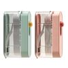 Portable Floss Pick Dispenser with 10 Floss Automatic Pop-Up Dental Flosser Case Reusable Refillable Travel Floss Stick Holder Container Box
