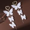 Super Fairy Fabric Butterfly Earrings Female Long Tassel Earrings Show Thin Temperament Versatile Earrings Korean New Trend