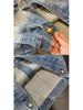 Veste en jean délavé style rétro Hong Kong pour femme - Mode décontractée ample Printemps/Automne 2025