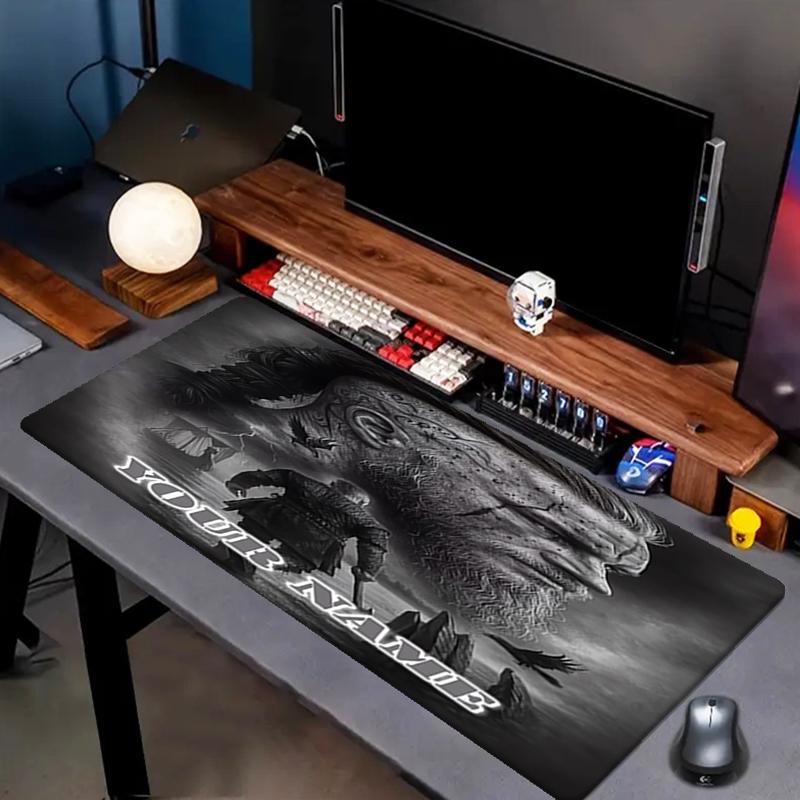 1PC Custom Name Warrior Journey Mouse pad, keyboard and mouse desk pad, for computer notebook Birthday Gift For Any Room Or Office