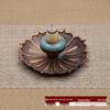 Japanese Glass Lotus Incense Holder: Dual-Use Aromatherapy & Backflow Burner