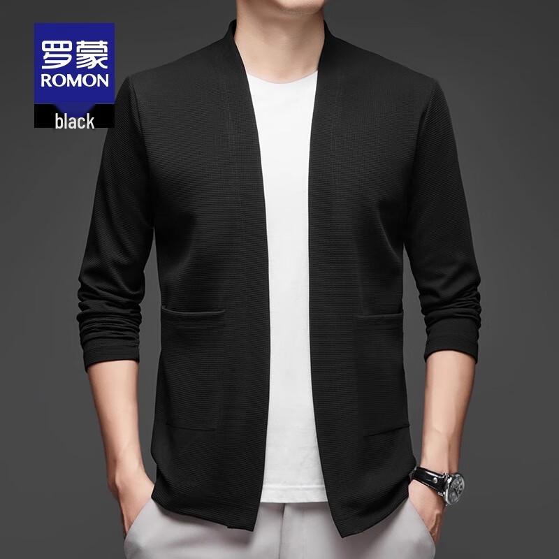 Romon Men's Business Casual Knitted Cardigan Jacket