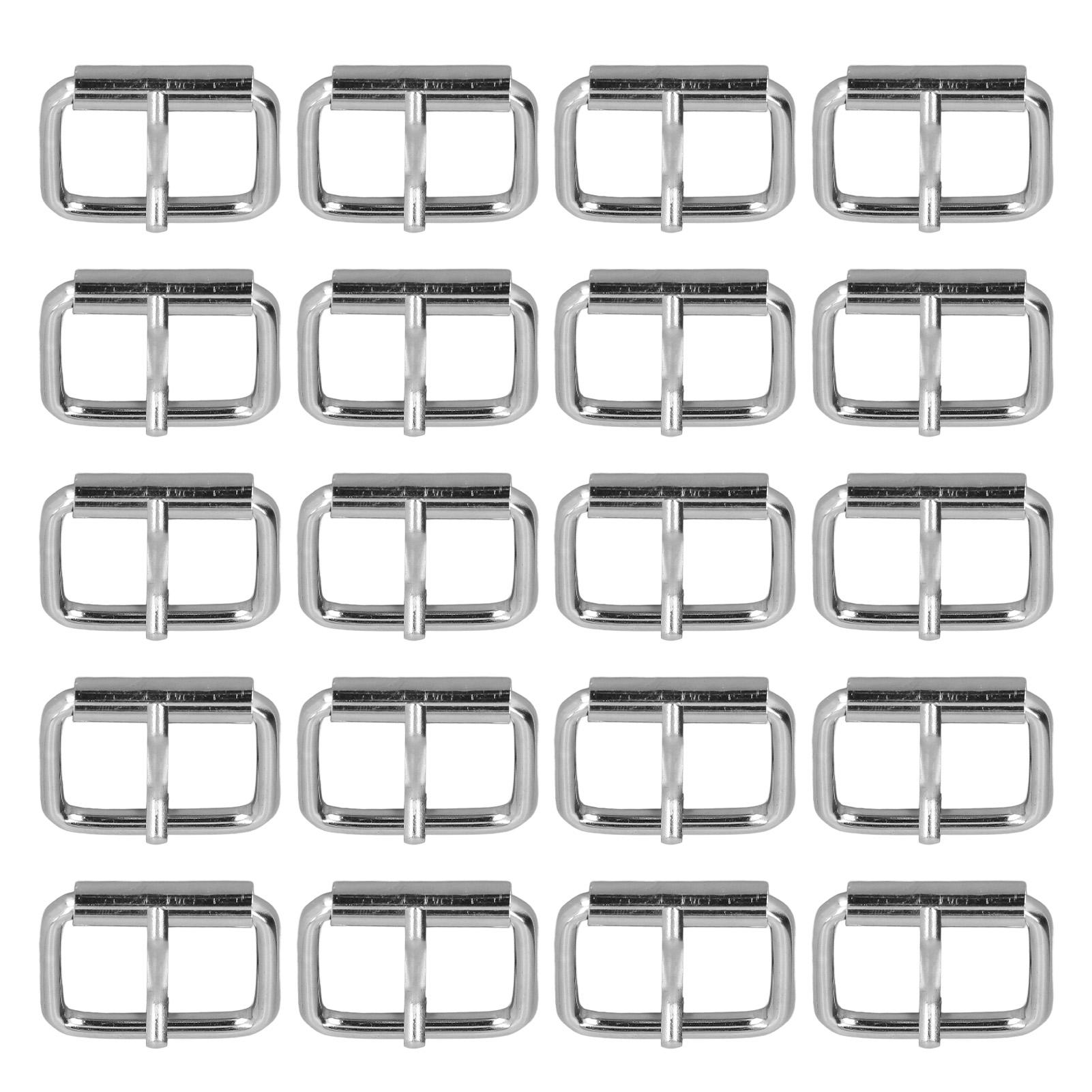 

20Pcs Belt Buckles Bright Color Glossy Sturdy Fadeless Wide Application Metal Buckle