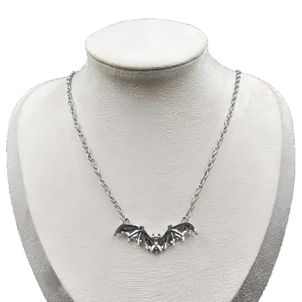 Gothic Punk Bat Pendant Necklace - Halloween Fashion Statement