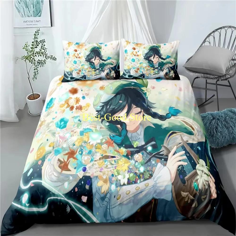 Game Genshin Impact Klee Cosplay Duvet Cover Anime Cartoon Bedding Set Diona Coplay Bed Set Quilt Comforter Covers Home Textiles