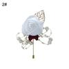 Umělá květina list Boutonniere živůtek svatební obřad nevěsta ženich brož