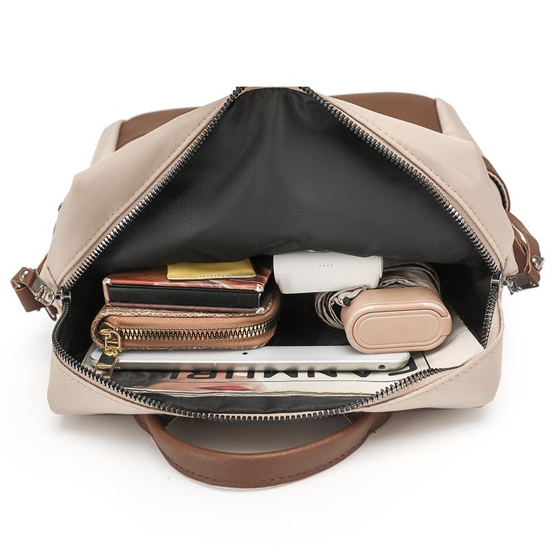 Women's Color Block Backpack Lightweight Water-repellent Multi-functional Shoulder Bag