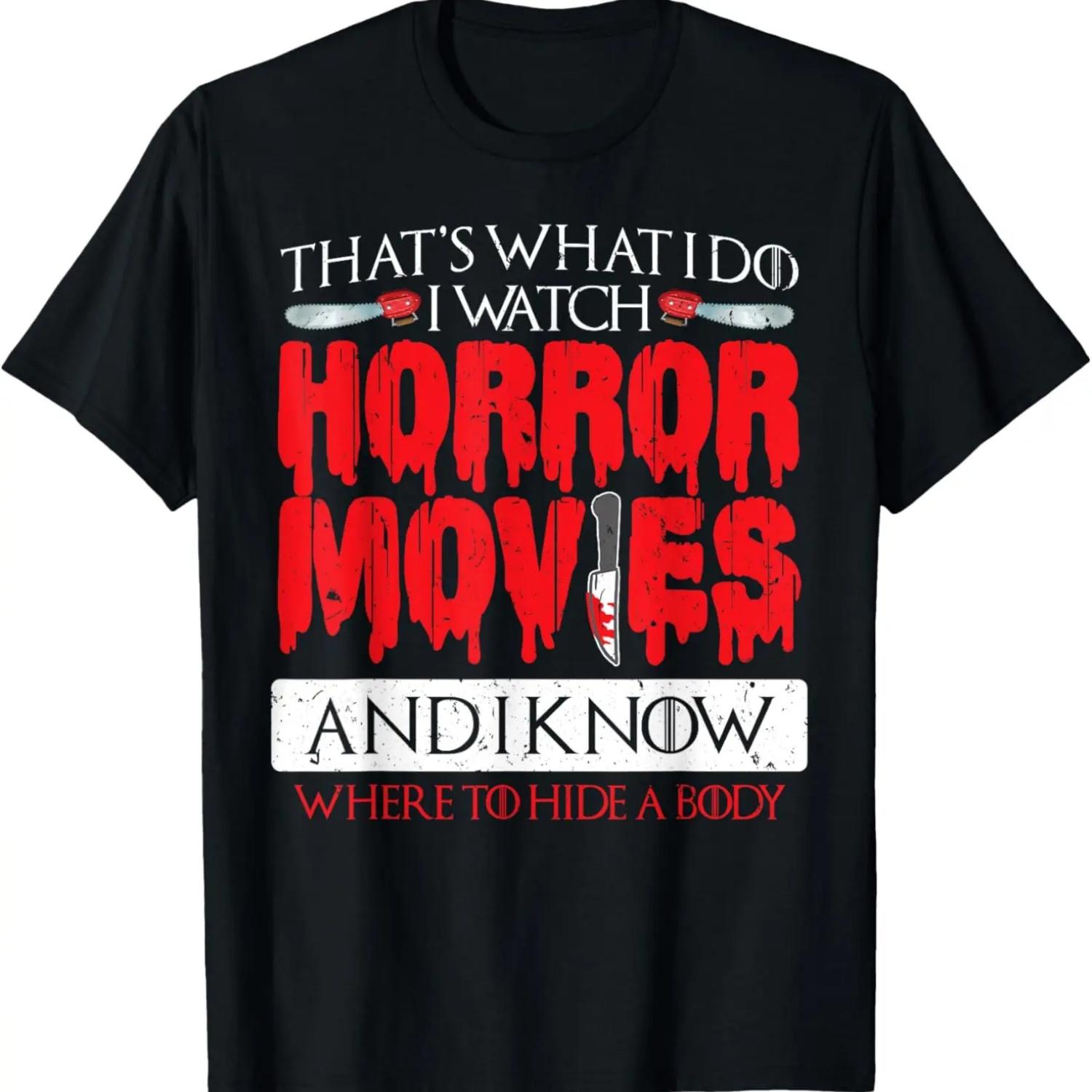 Страшный фильм ужасов Я смотрю фильмы ужасов Футболка S
