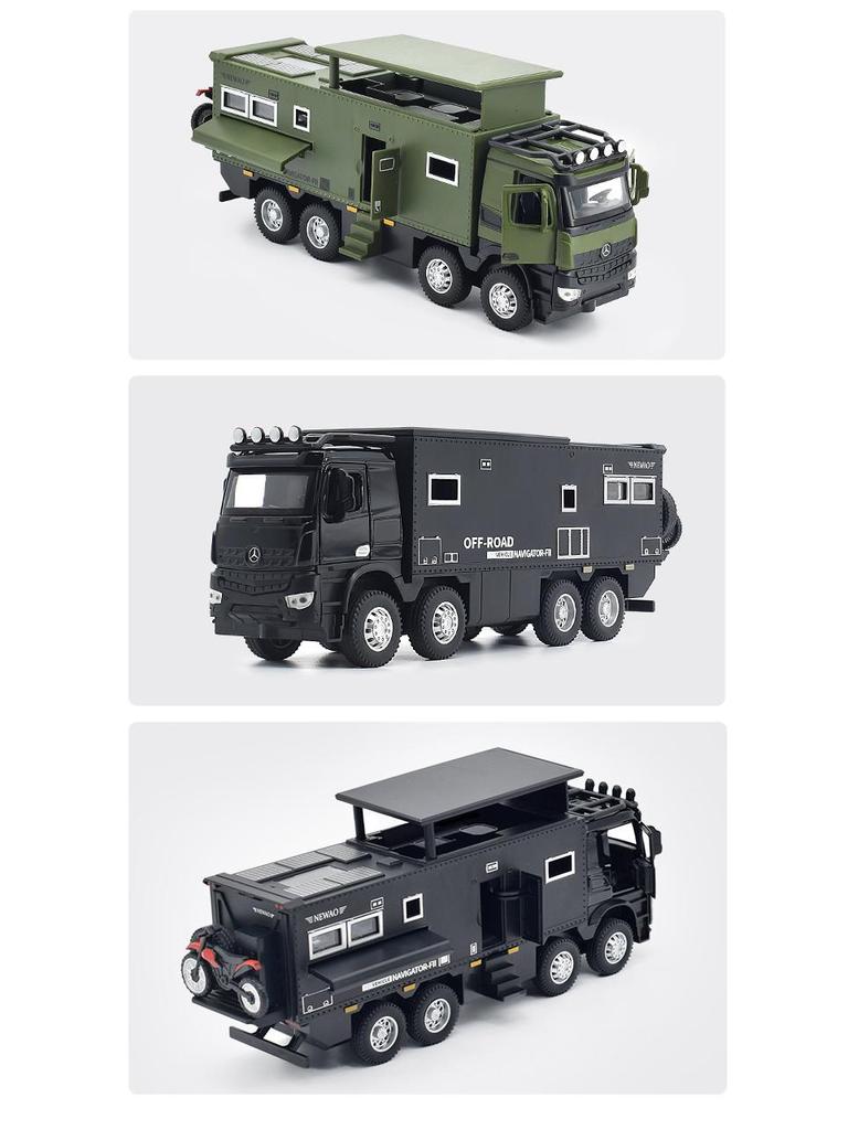 Newao 1:32 Off-Road RV & Motorcycle Alloy Model with Lights & Sound