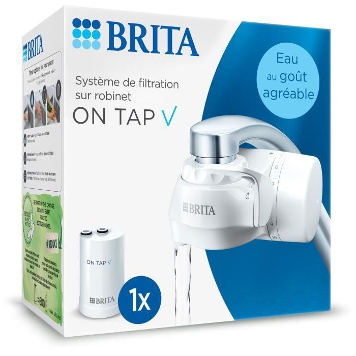 Systeme filtration a eau BRITA - ON TAP - Jusqu'a 4 mois d'eau filtrée - 3 modes d'utilisations - 5 adaptateurs inclus