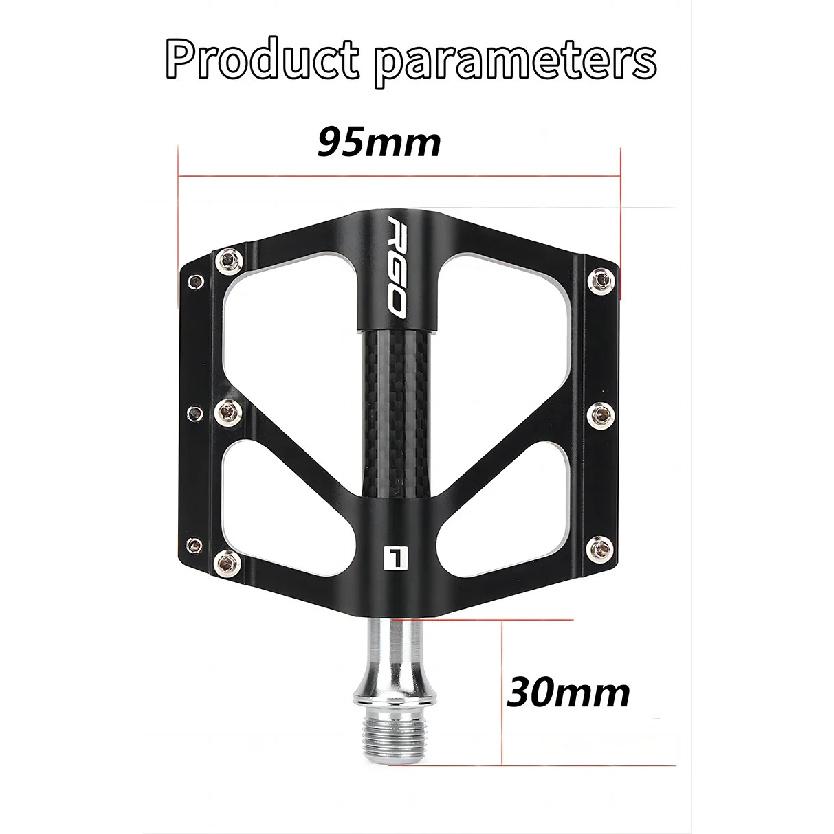 RGO Carbon Fiber Pedal Road Bicycle Pedal 3 Bearing Aluminum Alloy Anti-skid Mountain Bicycle Pedal Bicycle Accessories