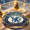 Personlig Rundt Teppe med Chelsea Fotballklubb Trykk, Allsidig Hjemmeinnredningsteppe, for Lekerom, Leilighet, Balkong, Entré, Gang Gave
