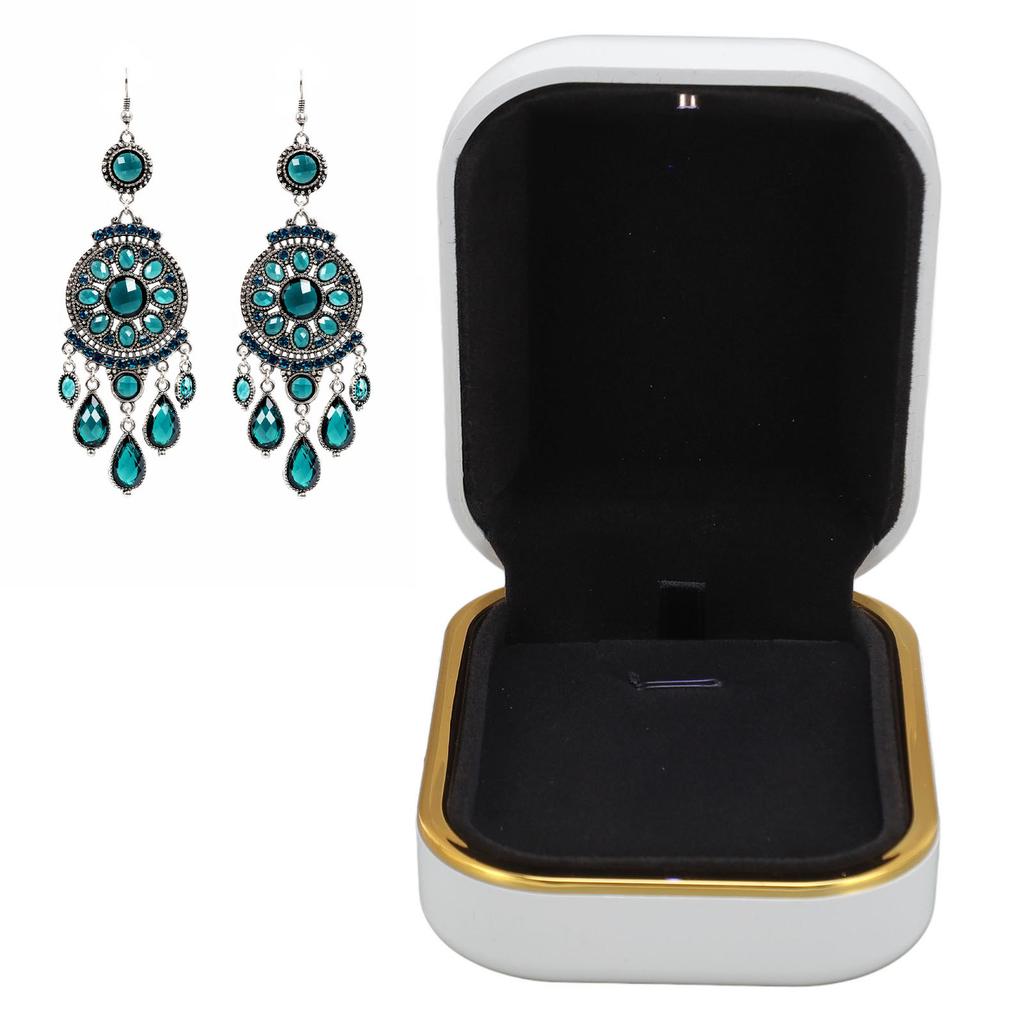 LED Light Pendant Box Necklace Display Case Waterproof Large Capacity LED Light Necklace Holder Storage Case