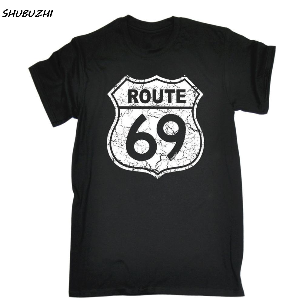 Route 69 Tshirt Joke Rude Highway Us 66 Usa Road Gift Funny Birthday Gift Short Sleeve Tshirt Summer Style Tops