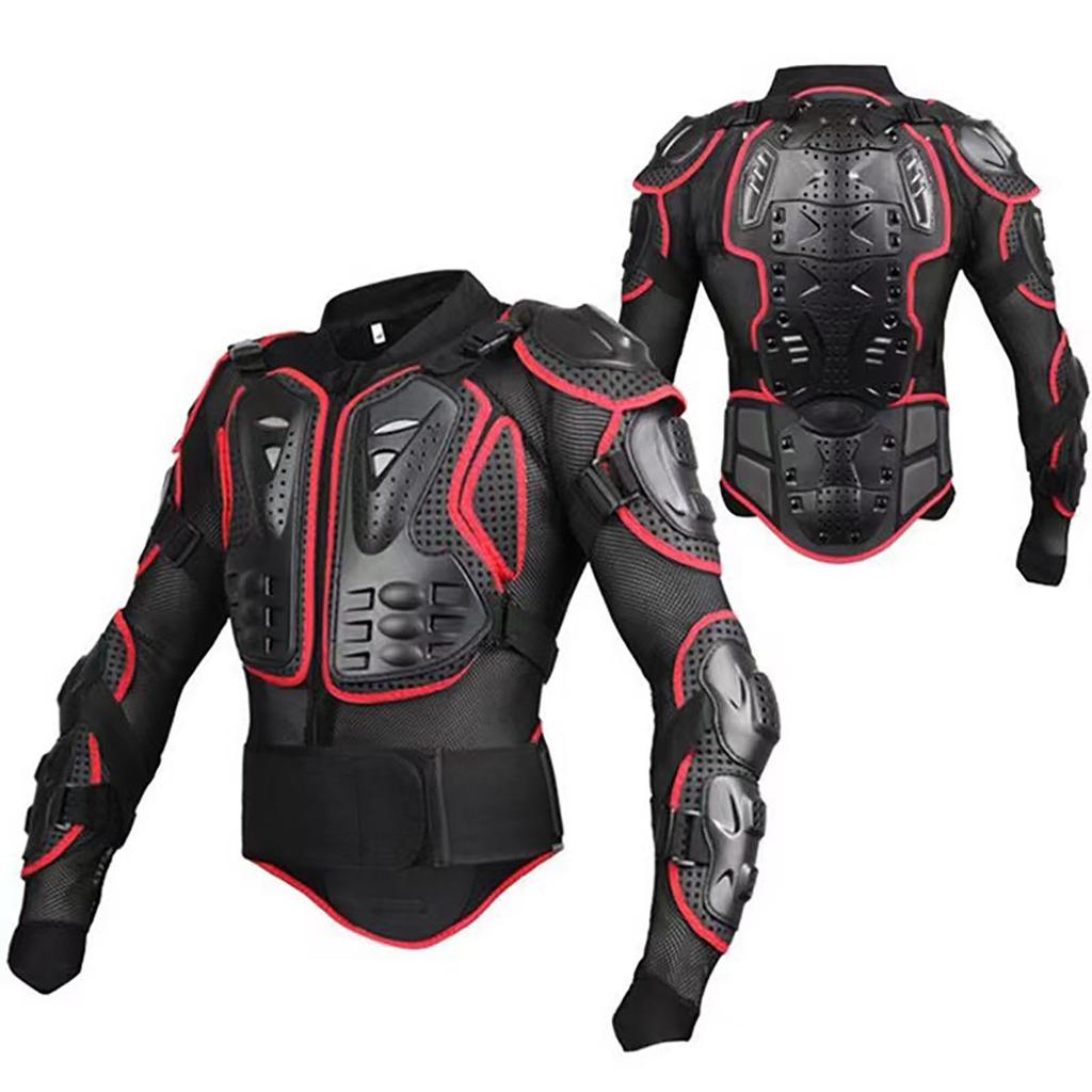Giacca Protettiva Corazzata per Moto Protezione Integrale Impatto Petto Schiena Spalle Gomiti Giacca in Rete per la Sicurezza in Moto