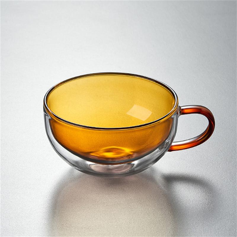 200ml Gekleurde Dubbelwandige Glazen Mok Met Handvat Hittebestendig Ontbijt Thee Kopje Melk Espresso Bekers En Mokken Drinkgerei