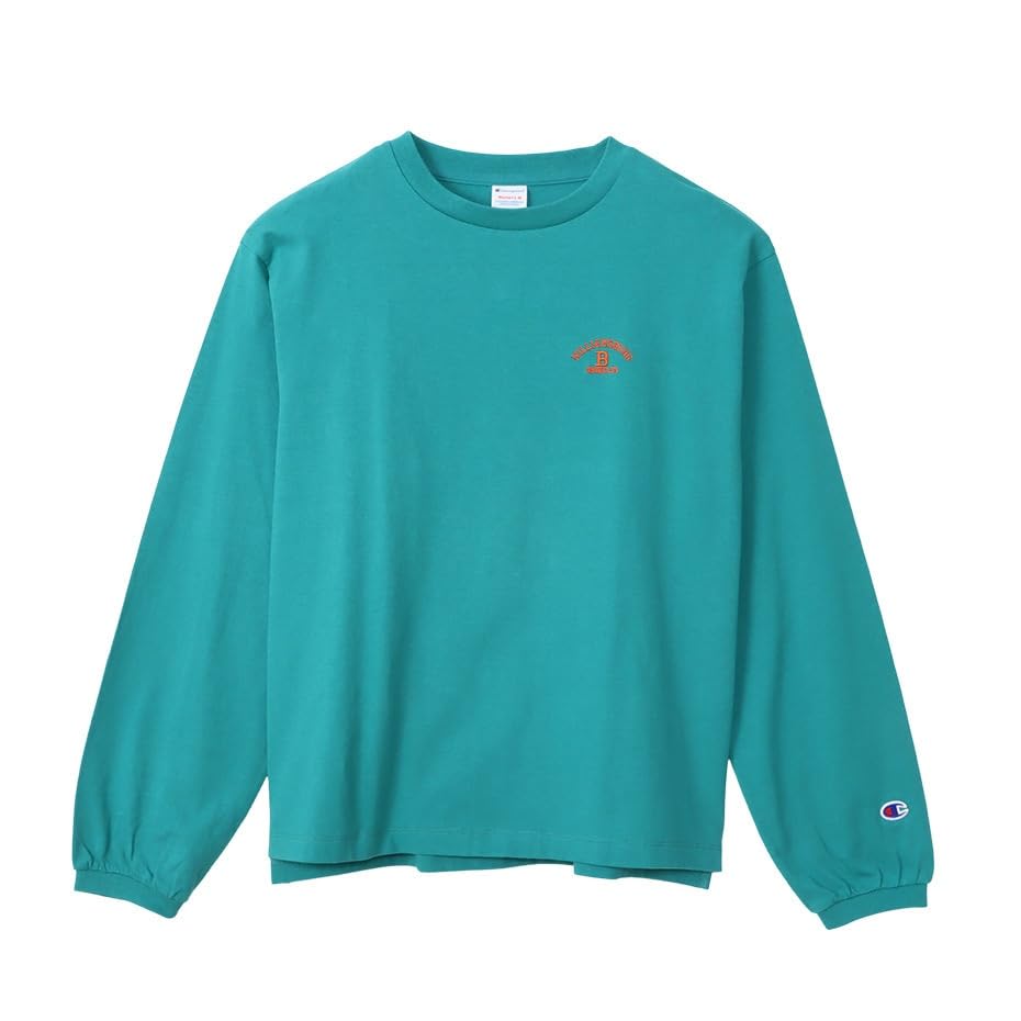 

Футболка Long Long Round Mid M [Champion], рукав, горловина, 100% хлопок, США, вышивка, повседневная, CW-Y403, женская, зеленая,