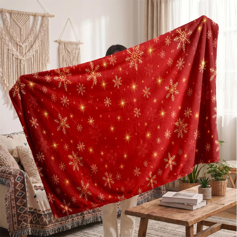 Christmas Flannel Throw Blanket Soft Warm Cozy For Sofa Bed Indoor Home Use Great Holiday Gift