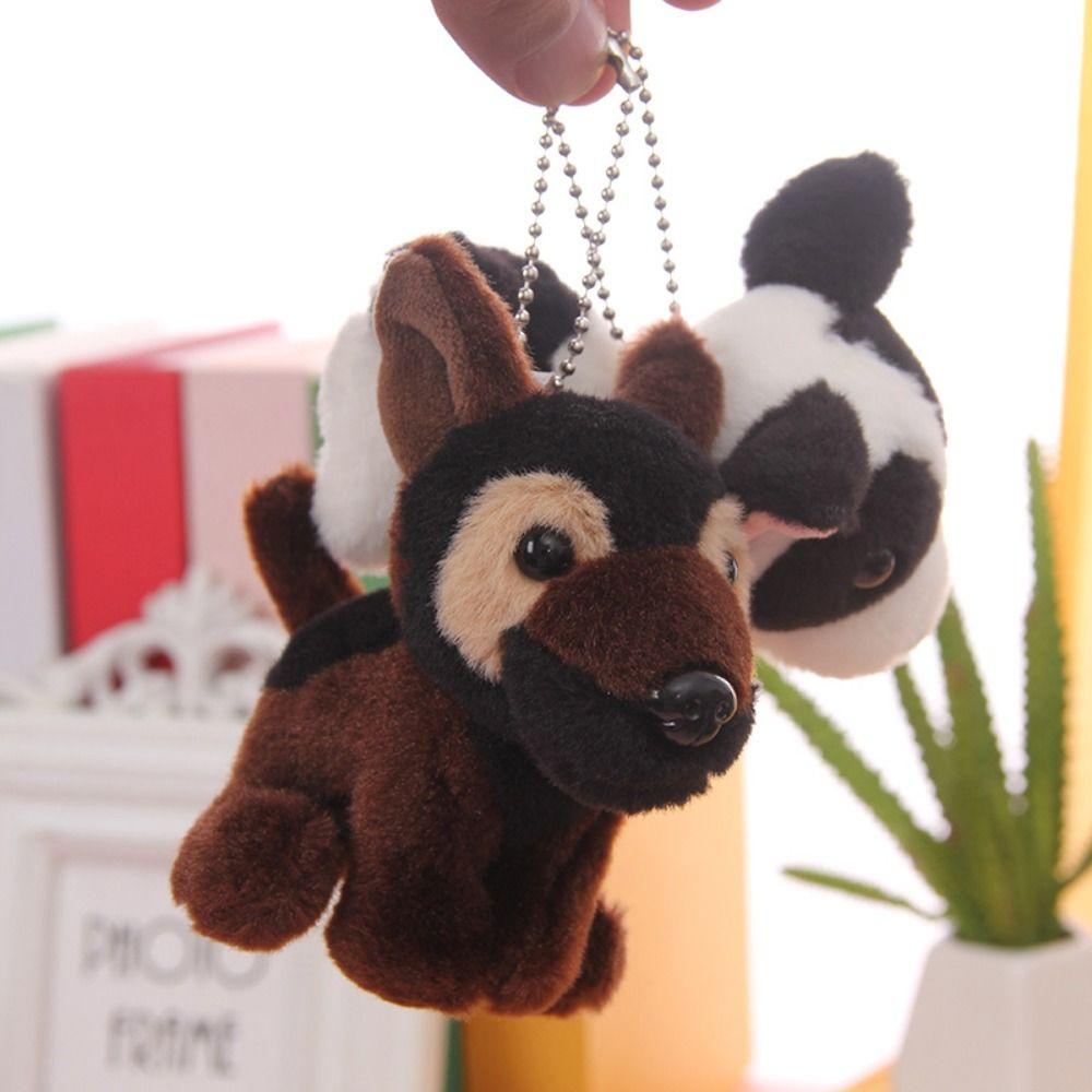 Stuffed Animal Dog Pendant Decoration Dog Plush Doll Puppy Plush Keychain  Car Keyrings